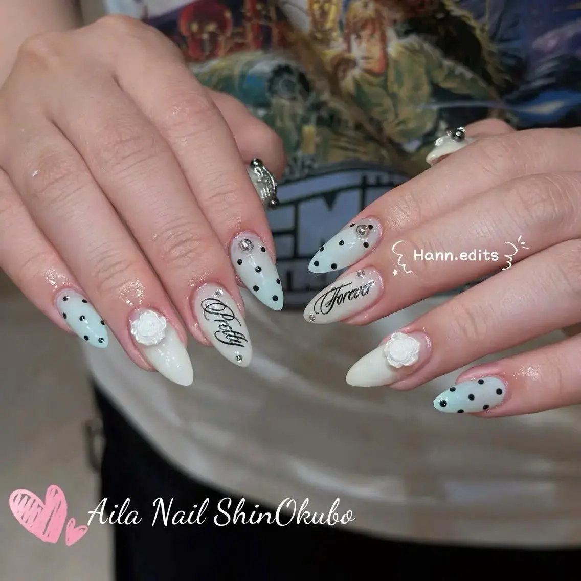 ミディアム 韓国風ヘア Aila Nail Shinokuboのネイルデザイン