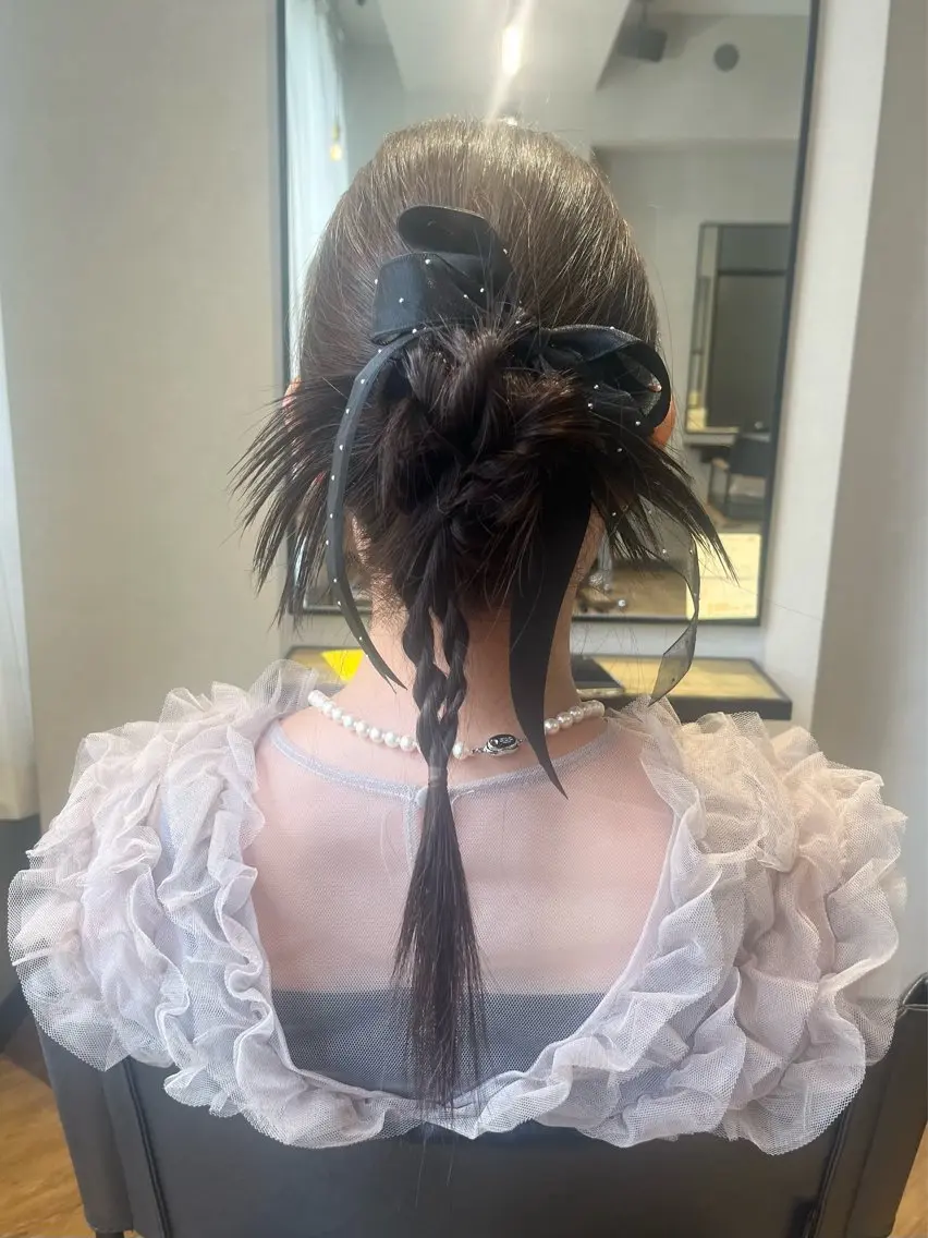💐結婚式・イベント前に💐【編みおろし、シニヨン、ハーフアップ、巻き髪限定】ヘアアレンジ🌟の写真
