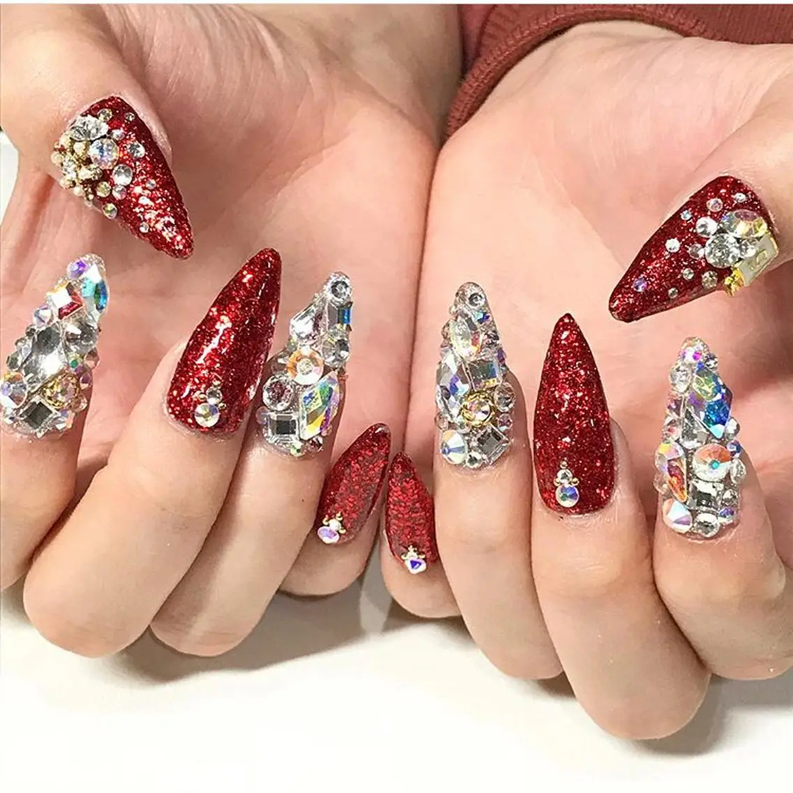 ネイル 渋谷／チップ長さ出し 👑アプレgel-xのネイルデザイン