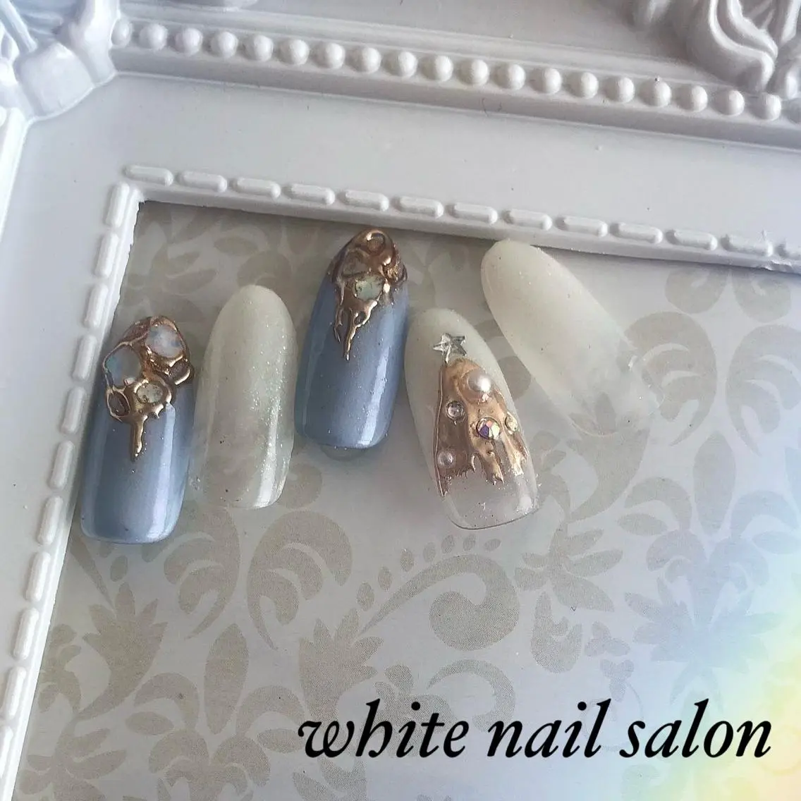 ネイル フットネイル ジェルネイル ハードジェル 持ち込み ソフトジェル ハンドネイル white nail salonのネイルデザイン