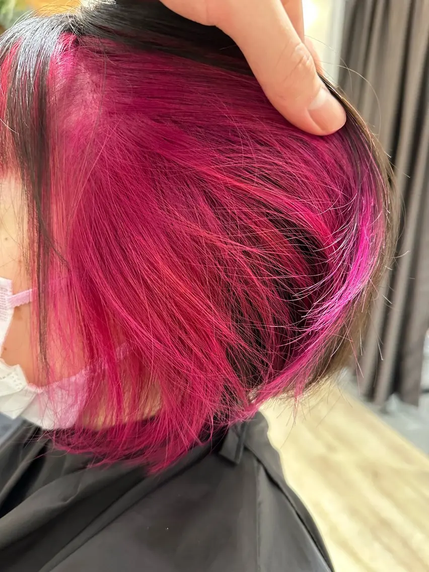 ショート カラー ピンクカラー Gen【清洲美容師】 hanareのヘアスタイル