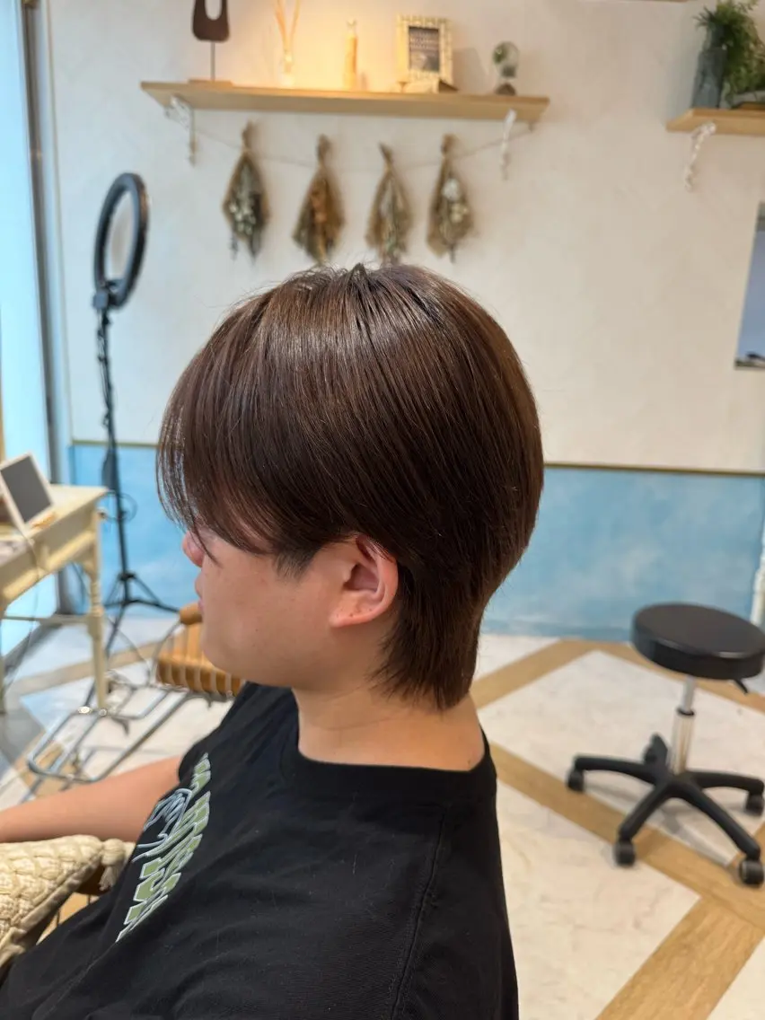 メンズ カット ヘアカラー トリートメント ハクヤ心斎橋 パーマ/縮毛矯正のヘアスタイル
