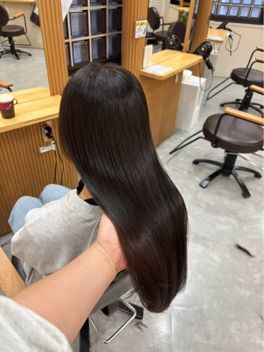 ロング 縮毛矯正 SHIAN 💗らんかのヘアスタイル