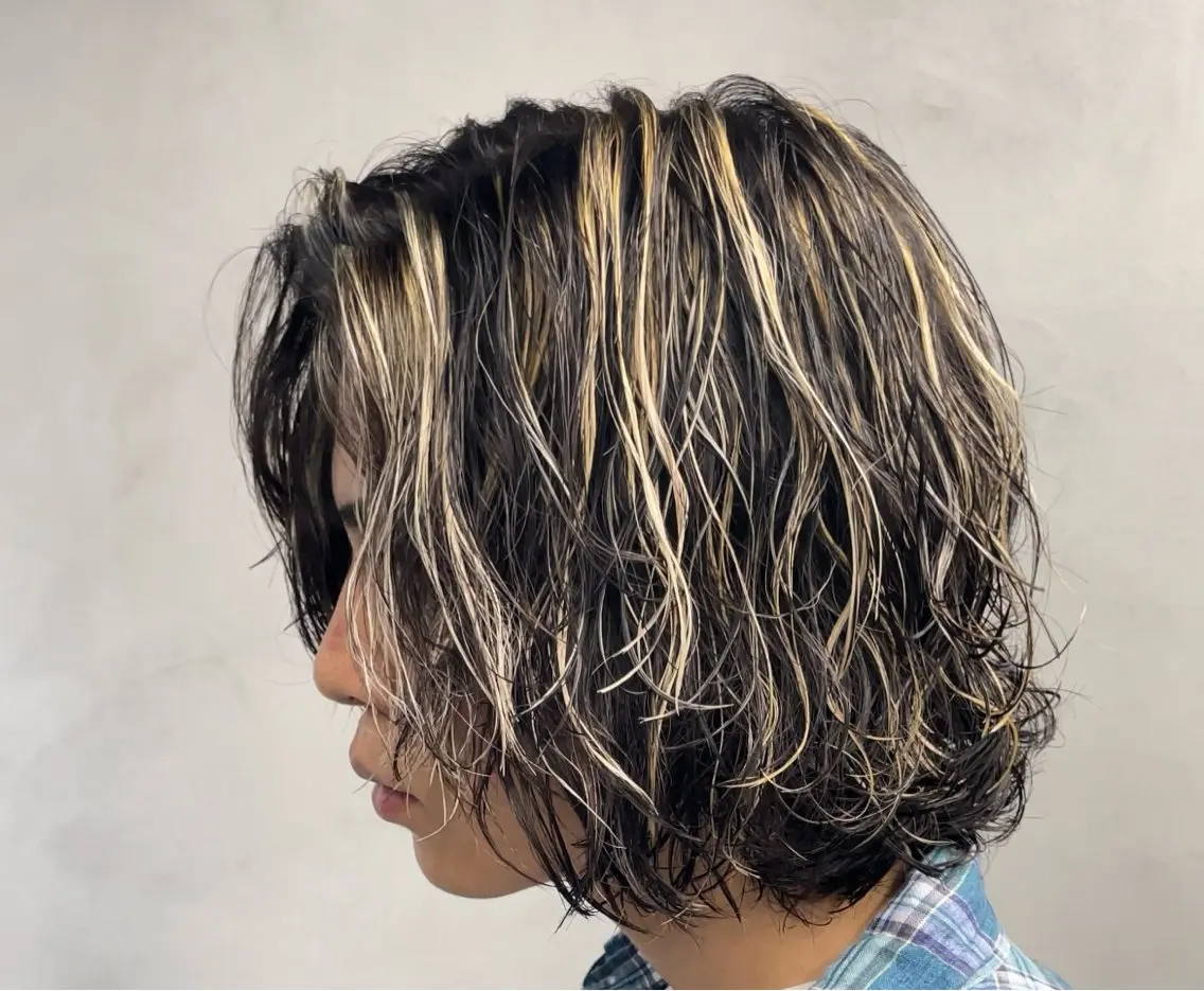ロング パーマ ヘアアレンジ メンズ fifth 石川 凪のヘアスタイル