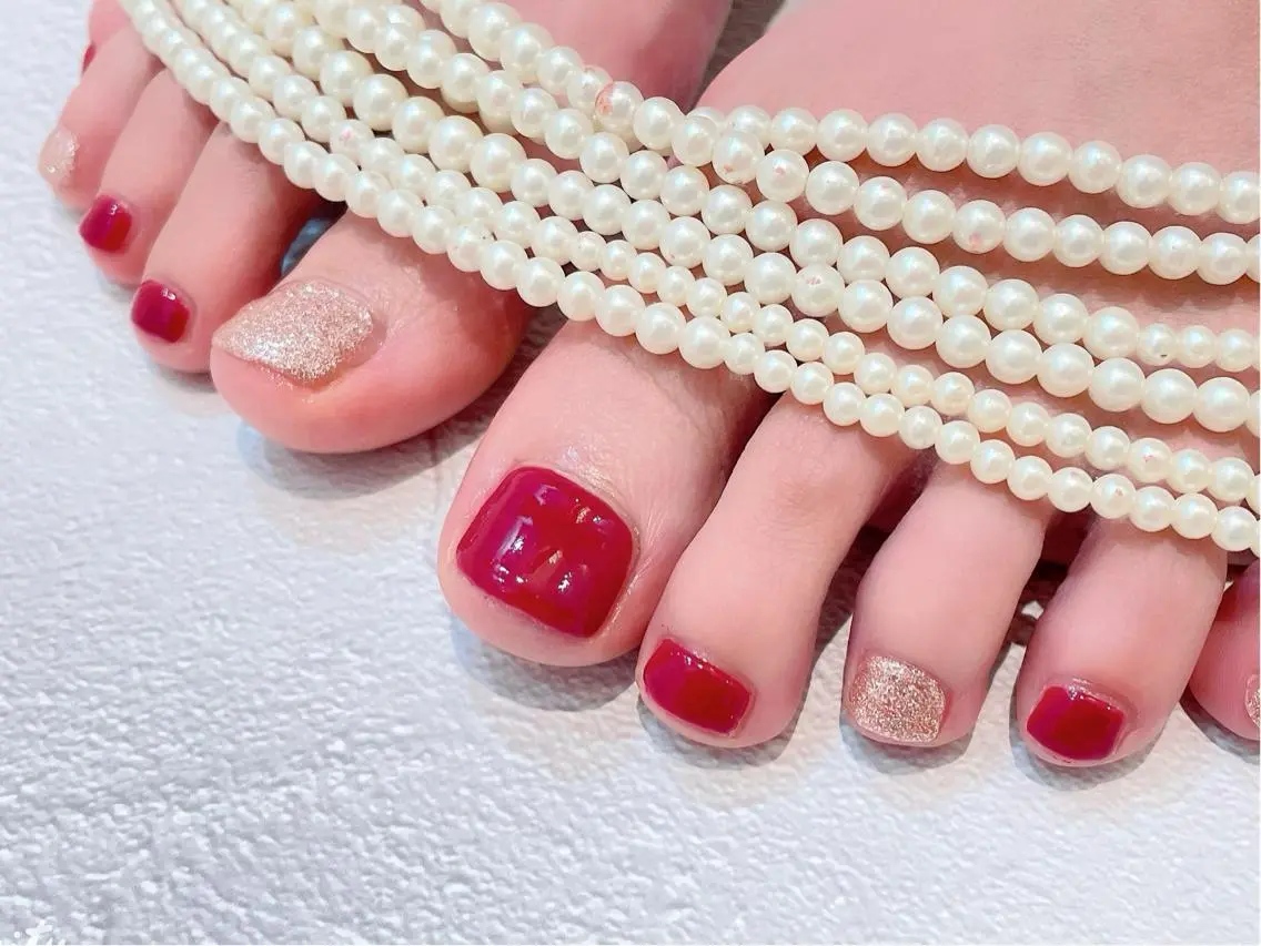 【FOOT★角質ケアセット】ワンカラー&角質ケアでふわふわの写真