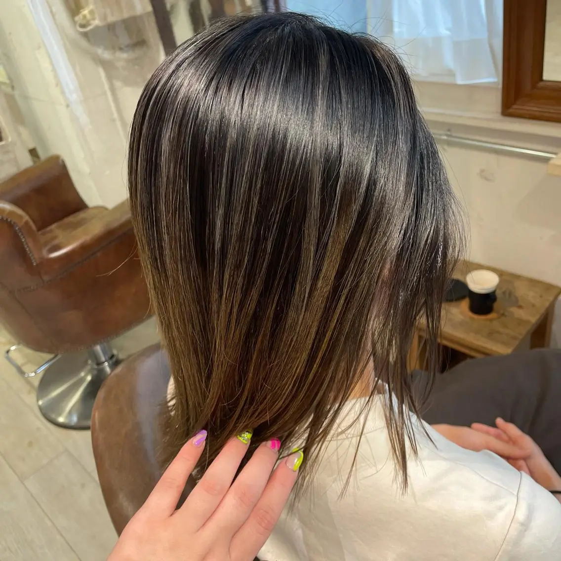 ミディアム カラー 北川 智海のヘアスタイル