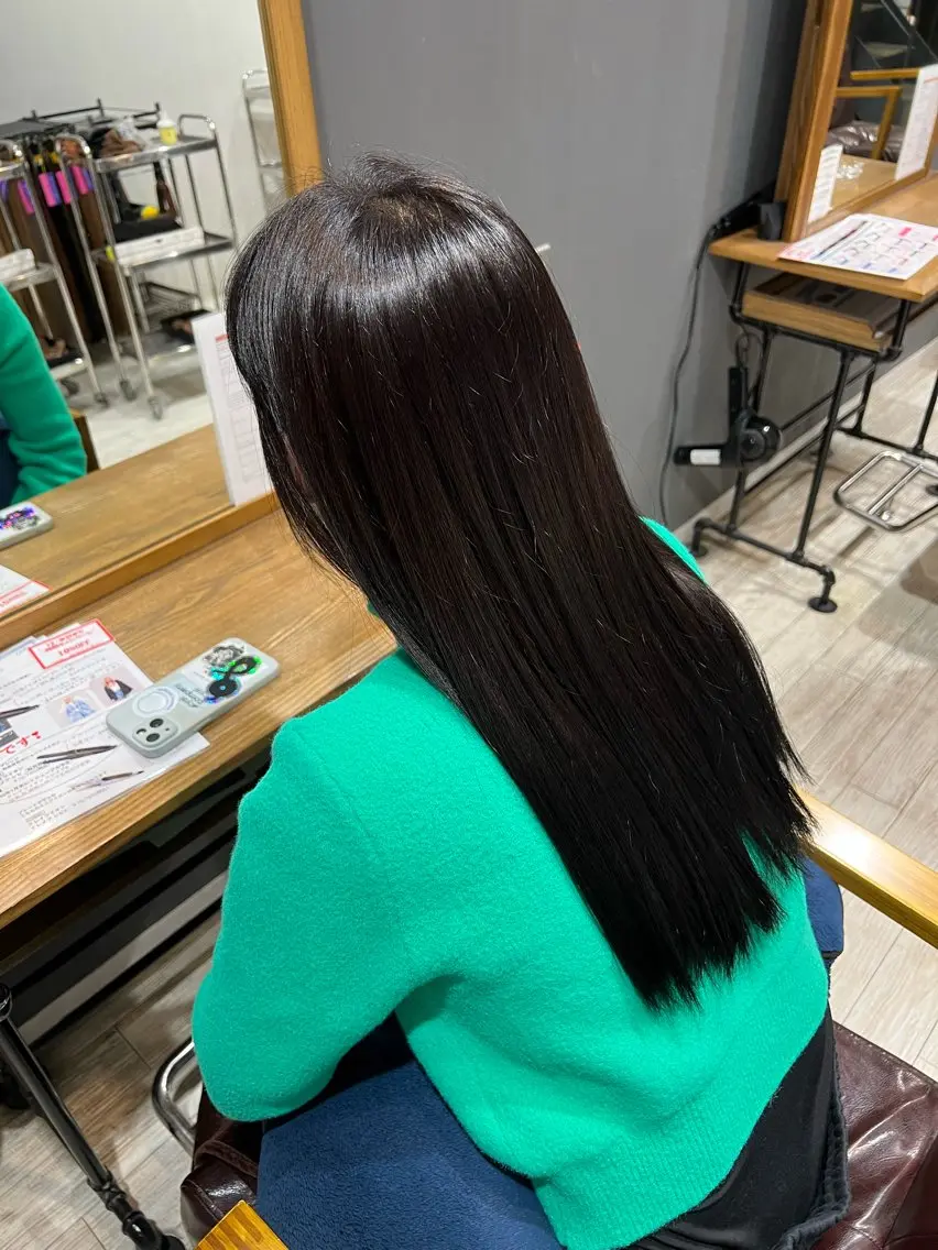 カラー 黒髪 透明感カラー ヘアカラー トリートメント ayumi / 郡山/暖色カラーのヘアスタイル