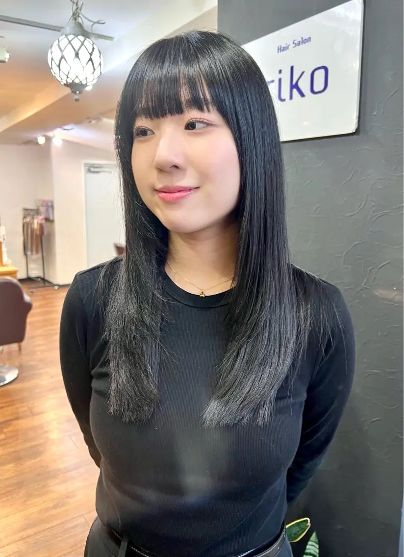 ロング 縮毛矯正 トリートメント 縮毛矯正 韓国ヘア 🎀華澄のヘアスタイル