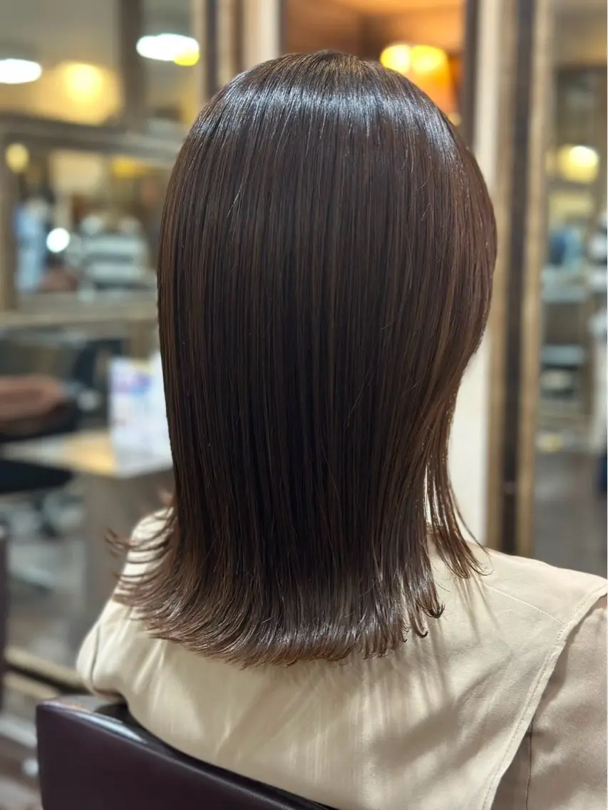 ミディアム Pinq she Ayana👀🤍のヘアスタイル