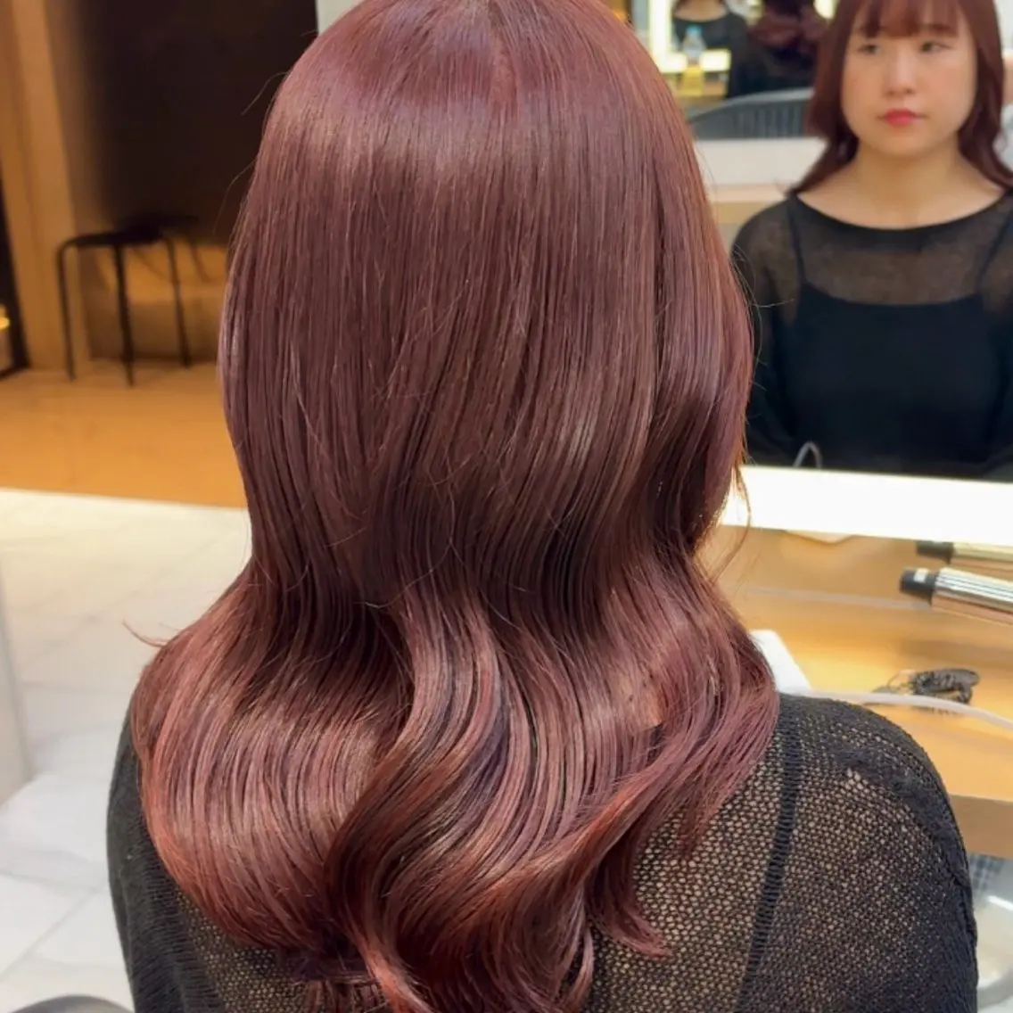 カラー ピンクカラー ヘアカラー ハッシュカット 暖色カラー/伊藤菜月のヘアスタイル