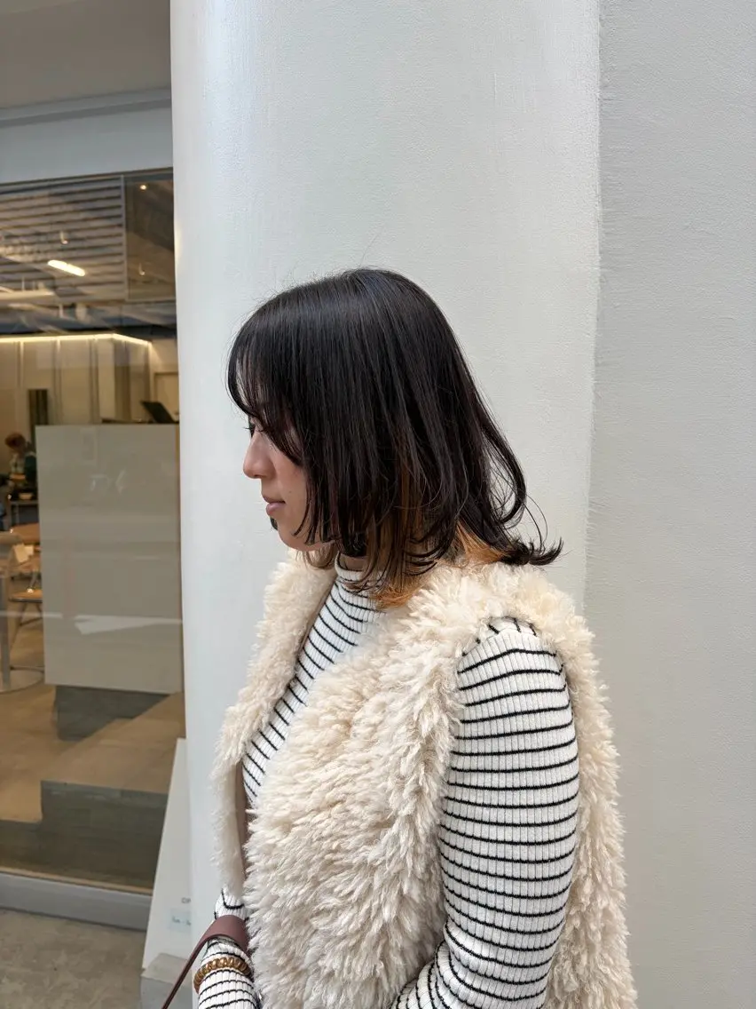 ミディアム レイヤーカット きたはら あおいのヘアスタイル