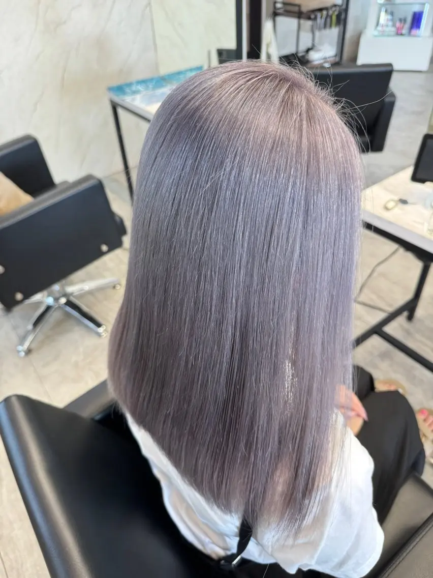 セミロング ヘアカラー トリートメント ՏKIᒪᒪ石岡店 本田のヘアスタイル