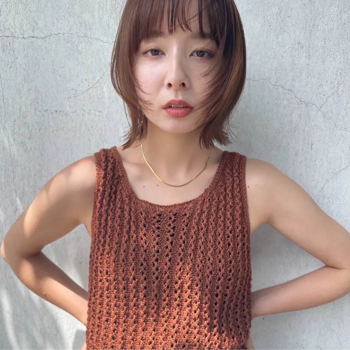 ミディアム カラー 顔まわりレイヤー レイヤーカット 似合わせヘア🤍 面田法子のヘアスタイル