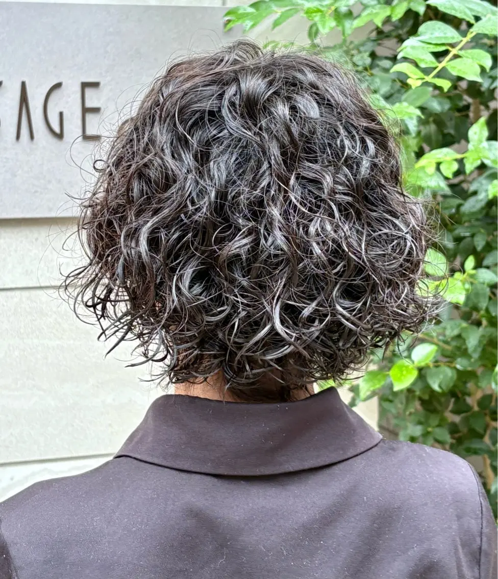 ショート パーマ イシカワ ユウタのヘアスタイル