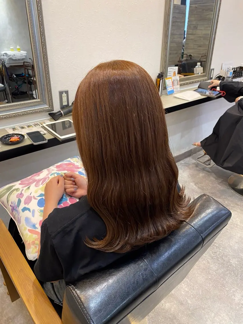 💎ミニモ学割💎ナチュラルカラー+外部補修トリートメントの写真