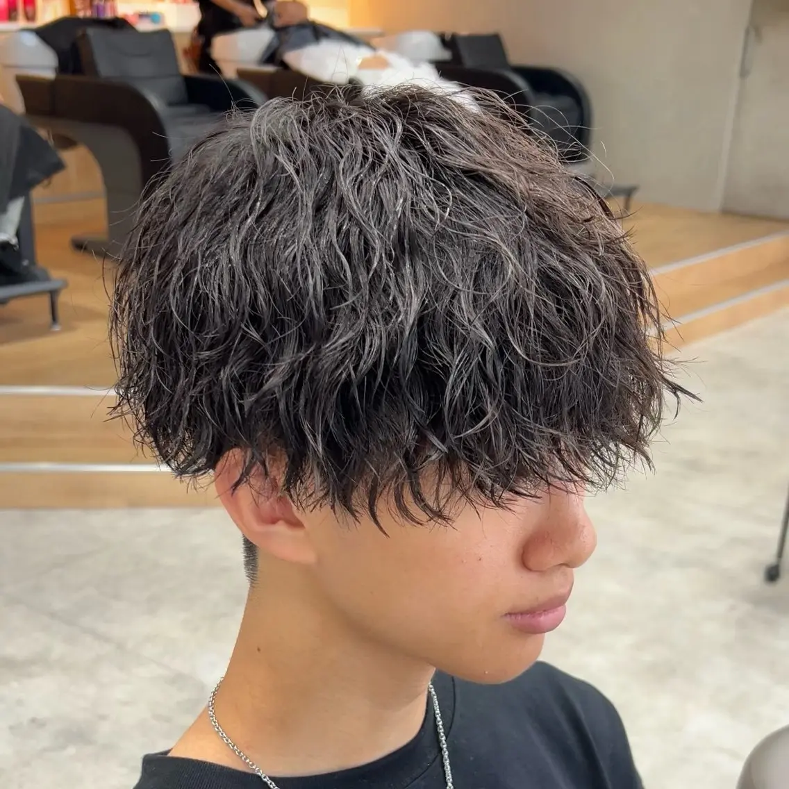 ショート パーマ メンズ メンズパーマ ツイストスパイラルパーマ スパイラルパーマ メンズパーマ/ 新潟駅/佐藤裕のヘアスタイル