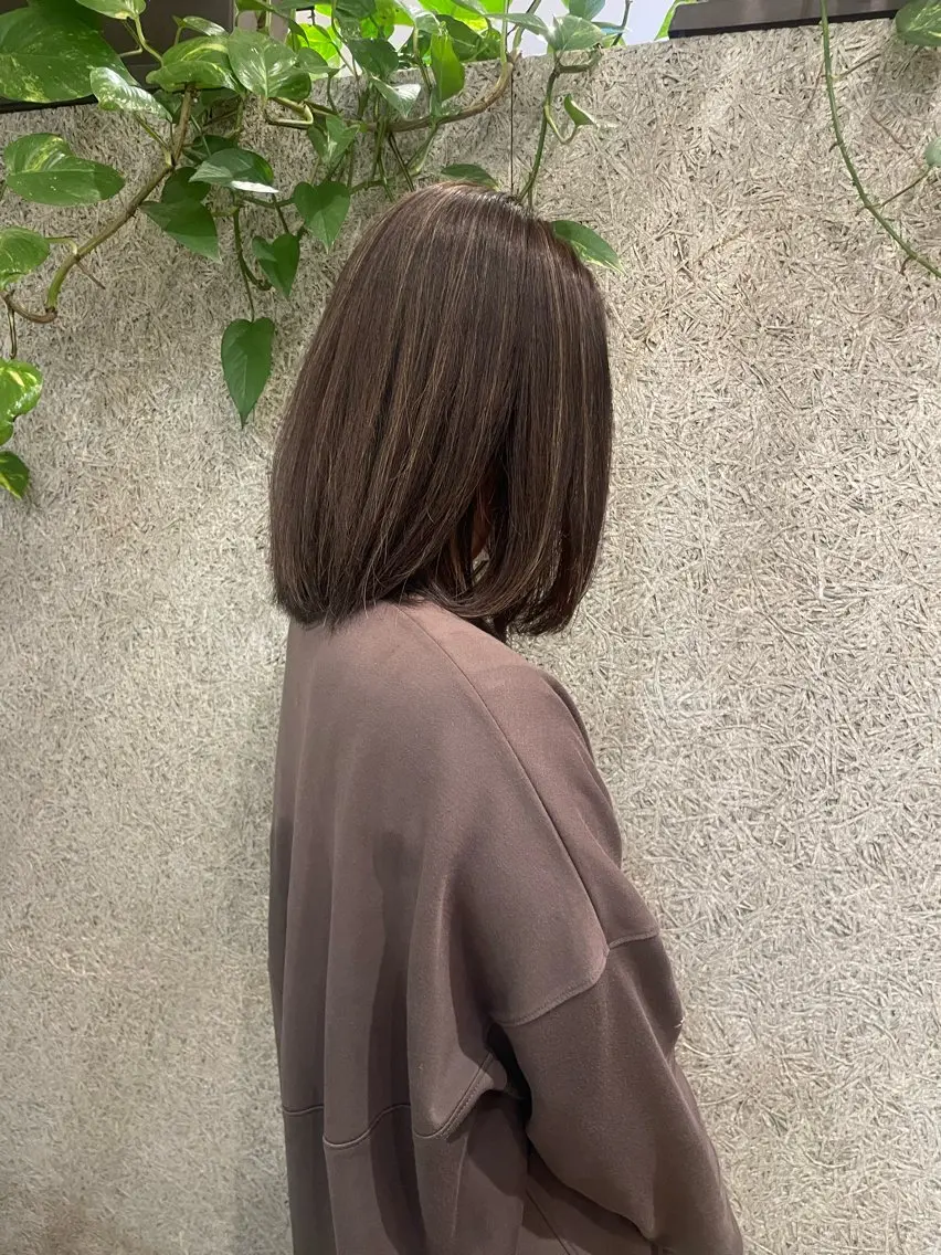 ミディアム カラー ハイライトカラー ハイライト ヘアカラー 髪質改善/Bloss om🌷高橋沙衣のヘアスタイル
