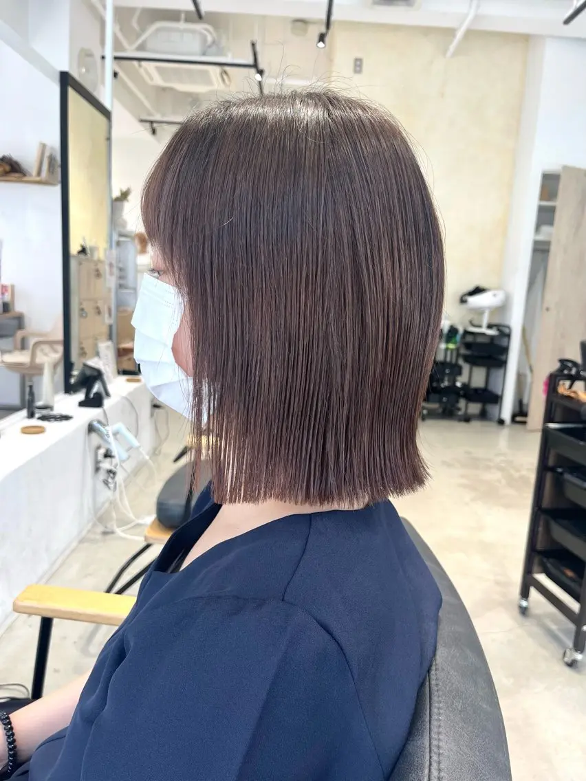 ショート カット 縮毛矯正 トリートメント ボブ/美髪矯正 /佐藤　奈巳のヘアスタイル