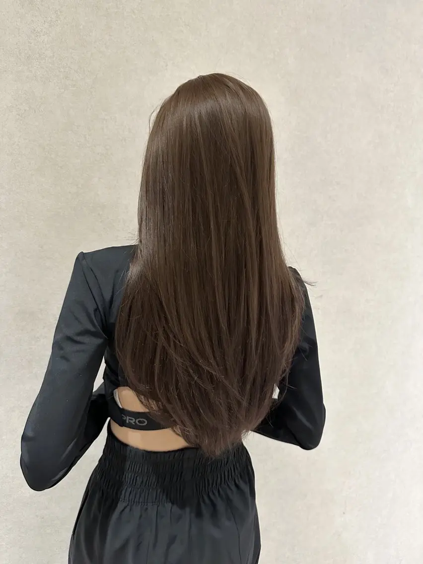 ロング カラー カット ヘアカラー トリートメント レイヤー/ハッシュ 渋谷/サッタのヘアスタイル