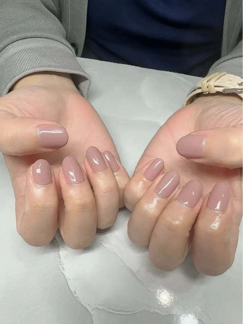 ネイル ラメ(グリッター) ワンカラーネイル ｎｙａｓｕ ｎａｉｌのネイルデザイン