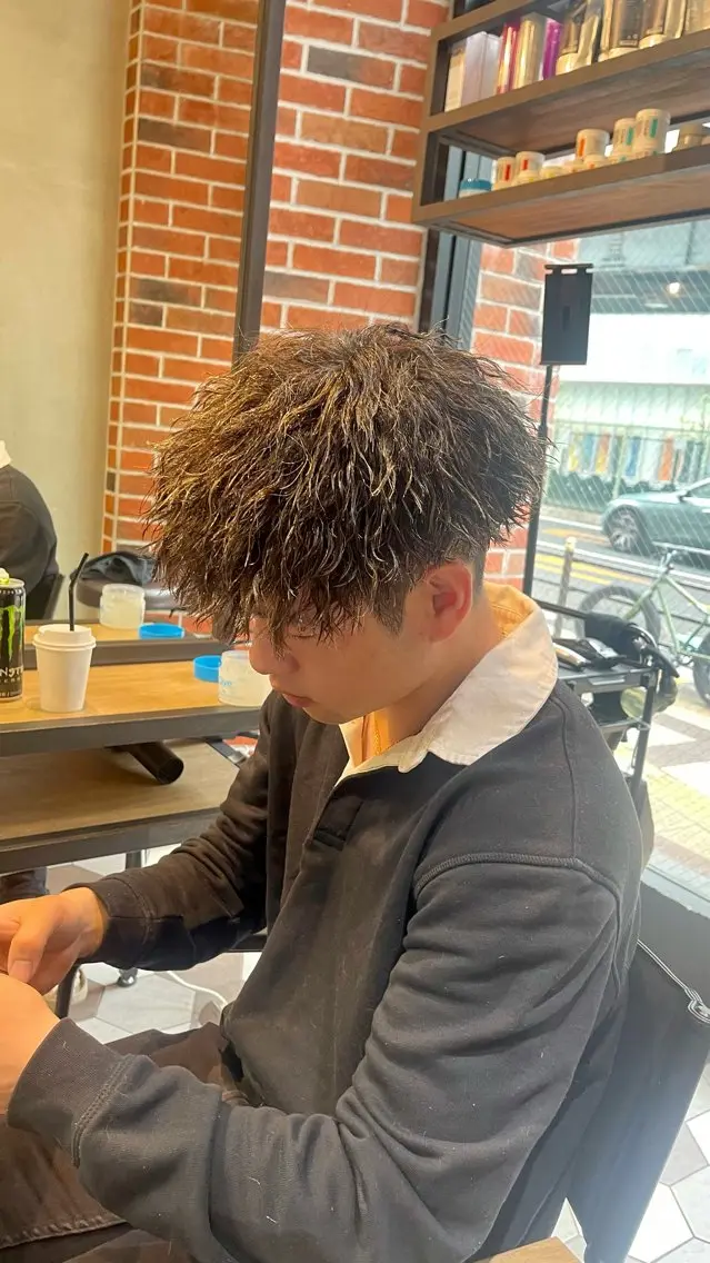 パーマ メンズ 田中 公亮のヘアスタイル