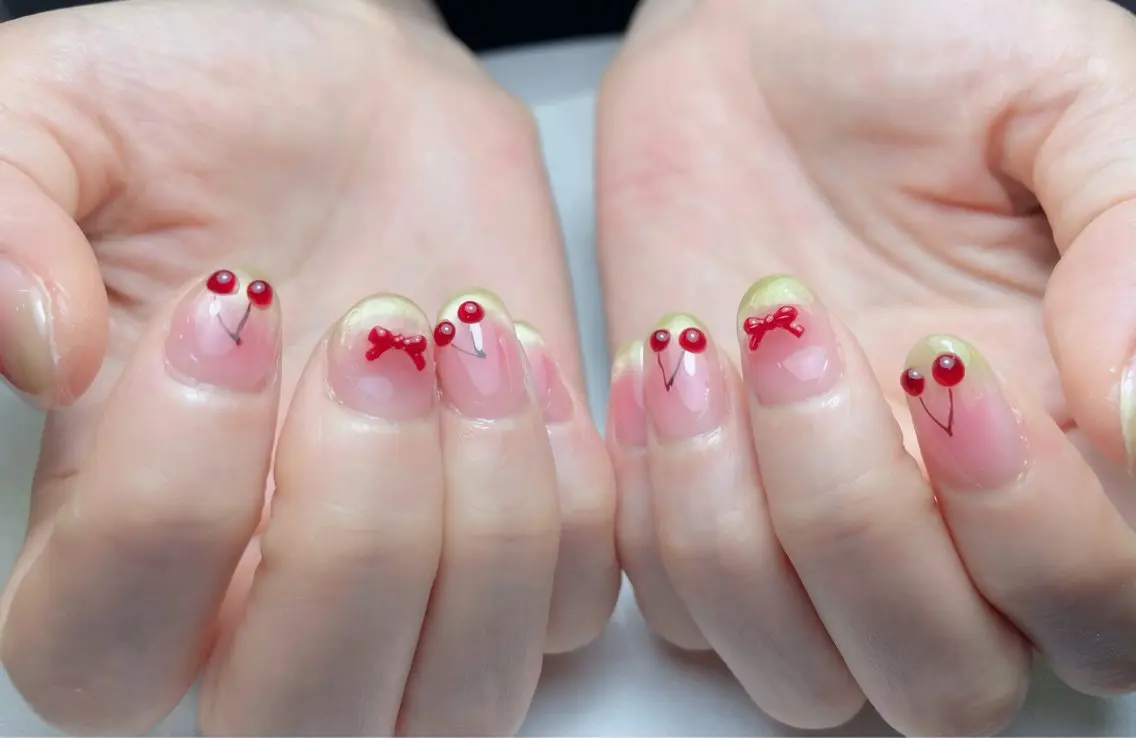 ネイル アートネイル 長さ出し フレンチネイル ジェルネイル ガーリー 中野駅から2分 MEO NAILのネイルデザイン