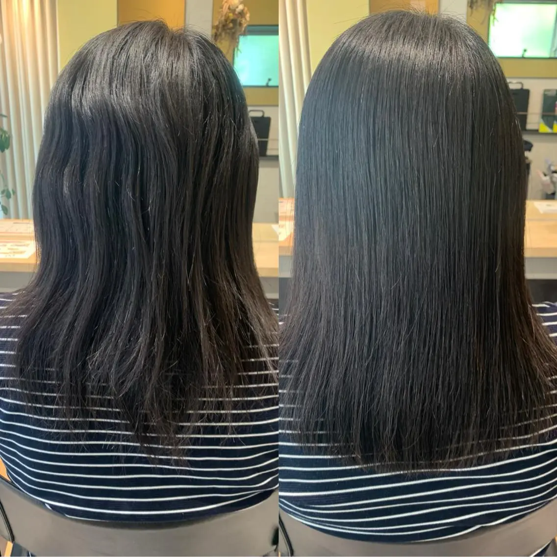 ミディアム パーマ くせ毛 ストレートパーマ カット 縮毛矯正 トリートメント hubhair レイヤー/透明感のヘアスタイル