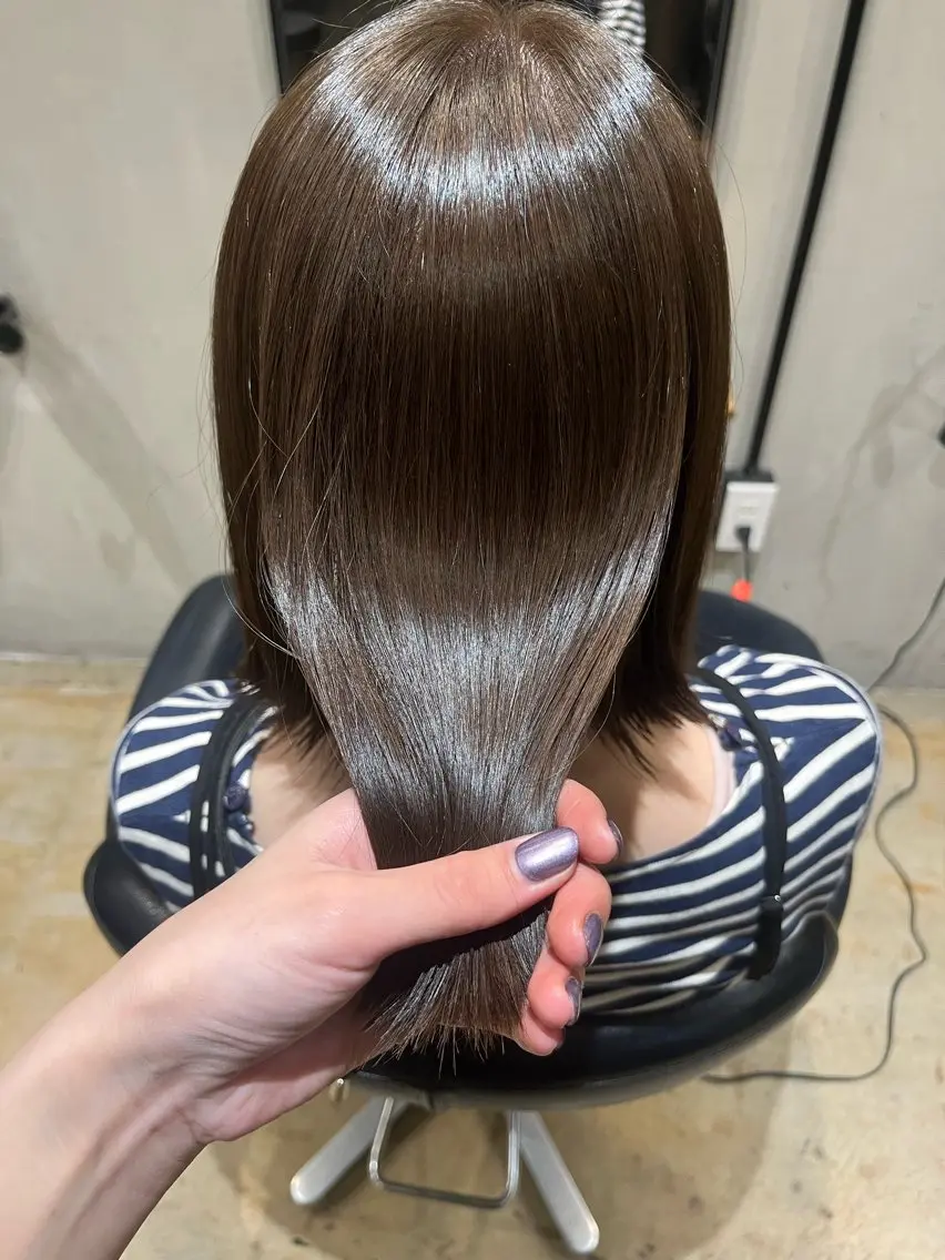 ショート カラー ヘアアレンジ トリートメント みわ/博多 ブリーチ/メンズヘアのヘアスタイル