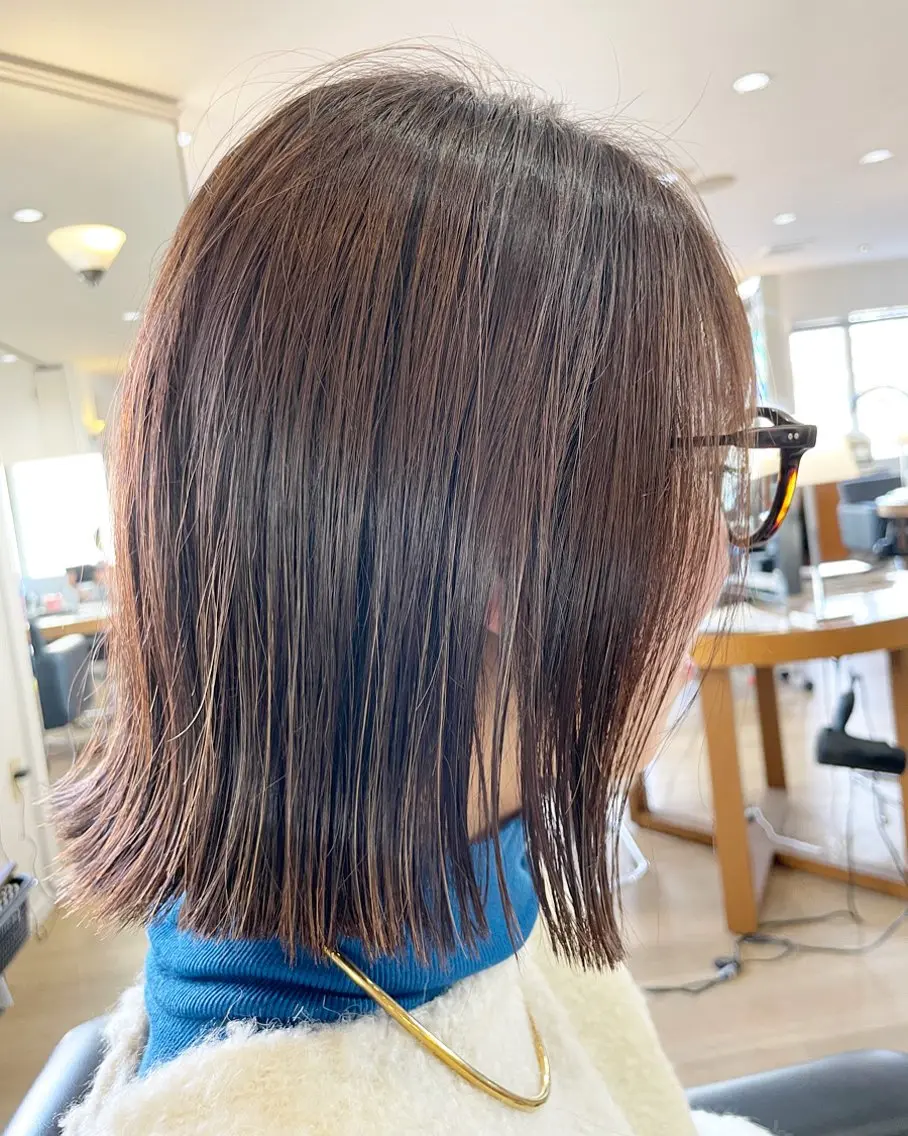 ミディアム カット ヘアカラー トリートメント 小酒井 智洋のヘアスタイル