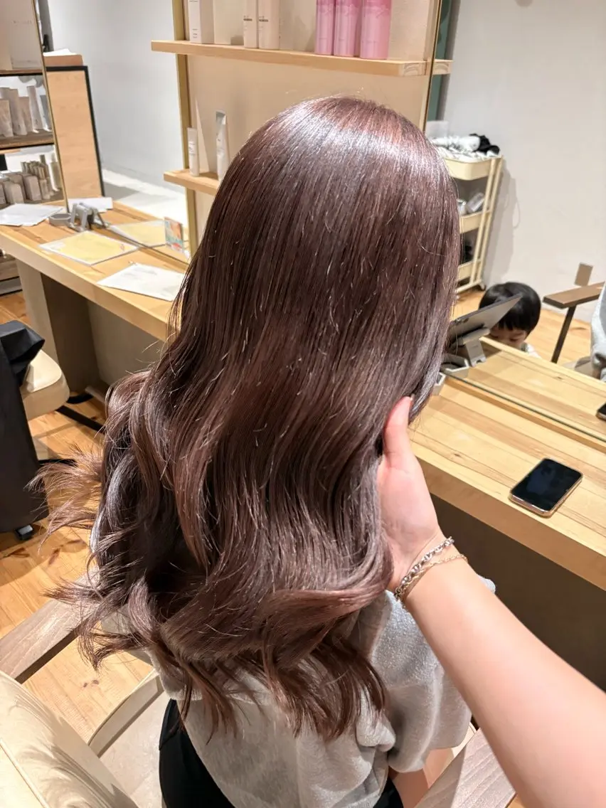 ロング カット ヘアカラー トリートメント プルシールエクステ/ ハイトーン/ブリーチのヘアスタイル