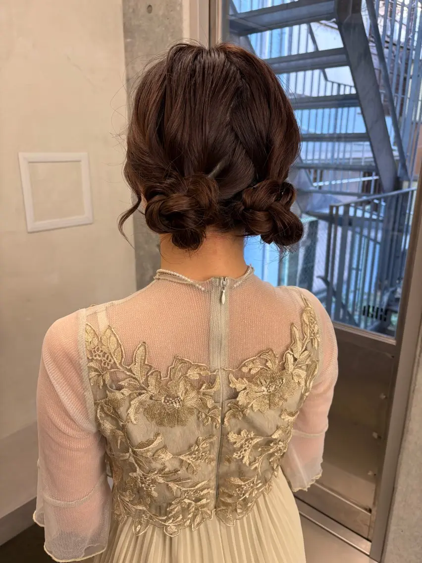 ミディアム ヘアアレンジ ヘアセット yuuna/ ハッシュカット🎀のヘアスタイル