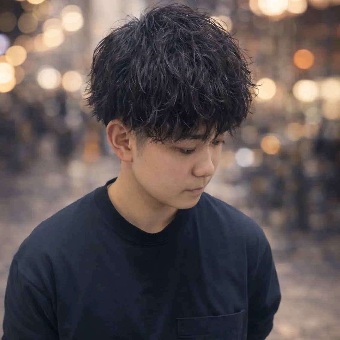 ミディアム パーマ ミディアムパーマ スパイラルパーマ カット パーマ 【メンズパーマ特化】 リュウのヘアスタイル