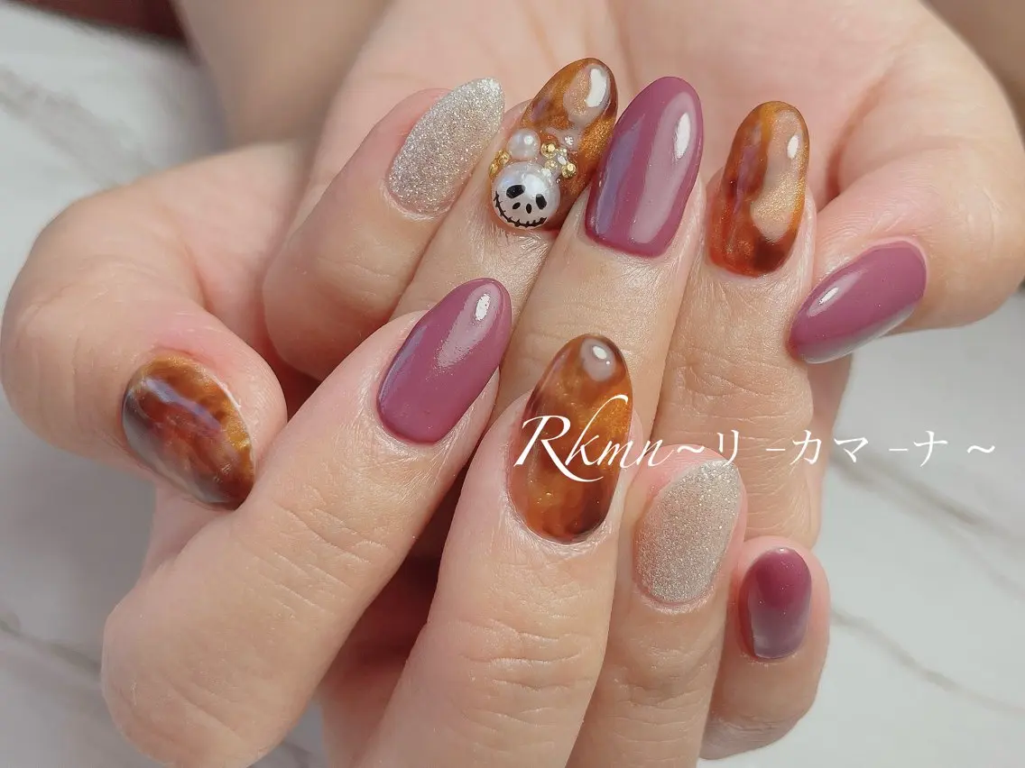 ネイル アートネイル 春ネイル ハンドネイル フットネイル ハンドケア Rkmn ~リ-カマ-ナ~のネイルデザイン