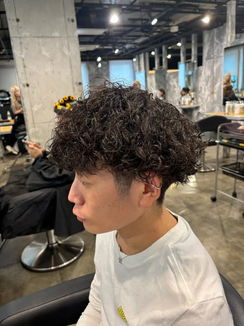 メンズ カット パーマ 🪽直毛男子の救世主 🪽フェザーパーマのヘアスタイル