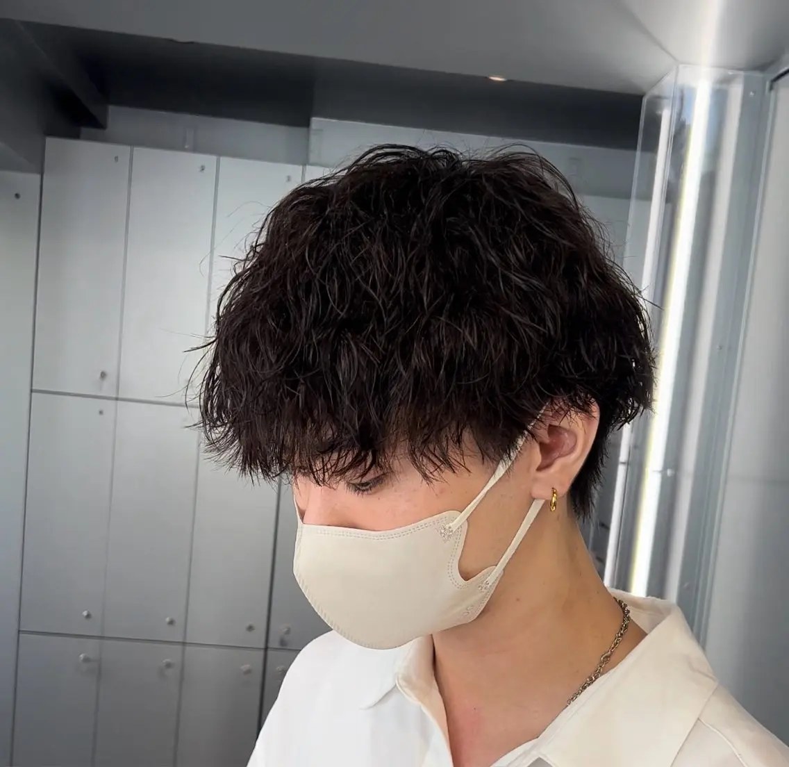 ミディアム カラー パーマ ヘアアレンジ メンズ fifth 石川 凪のヘアスタイル