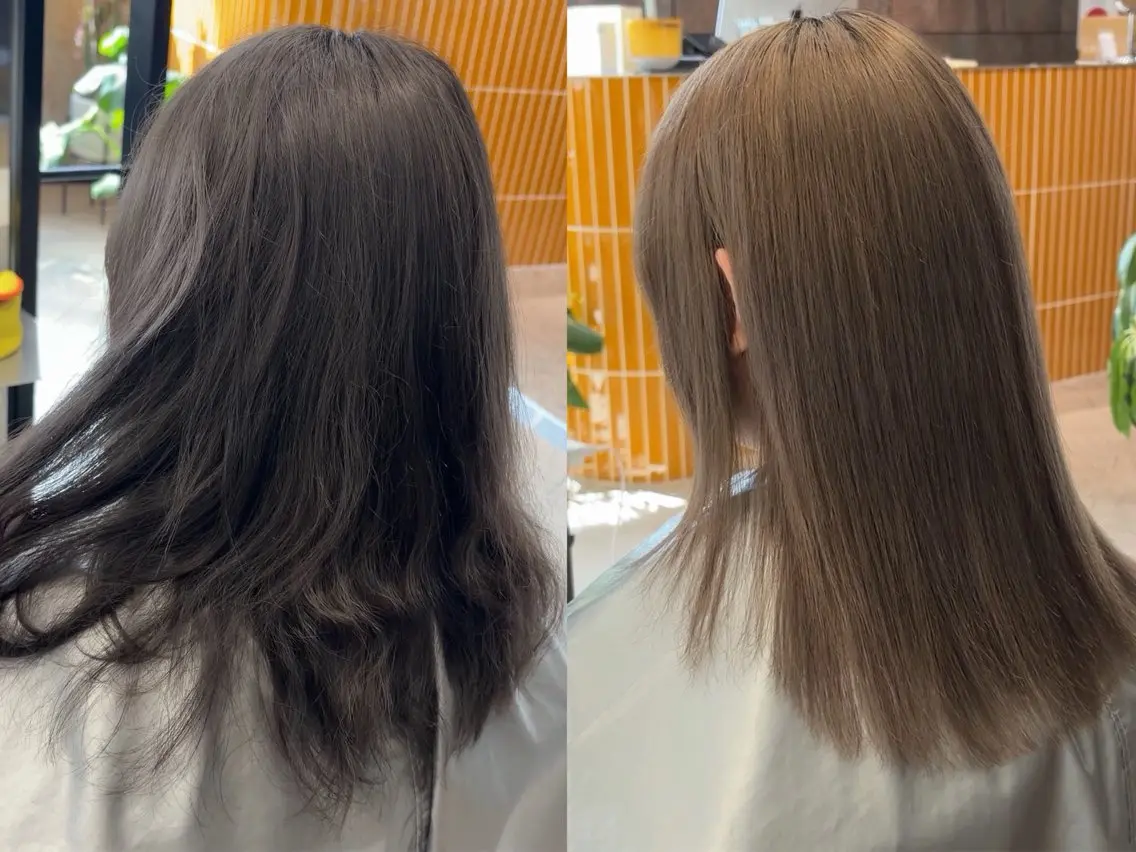カラー 💖ブリーチ縮毛矯正 髪質改善💖ケンシンのヘアスタイル