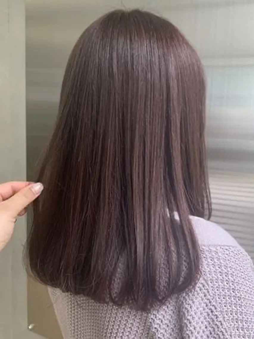 カラー ベージュカラー ブリーチ ブリーチなしカラー ピンクカラー ピンクベージュ 当日予約⭕️ 太田のヘアスタイル