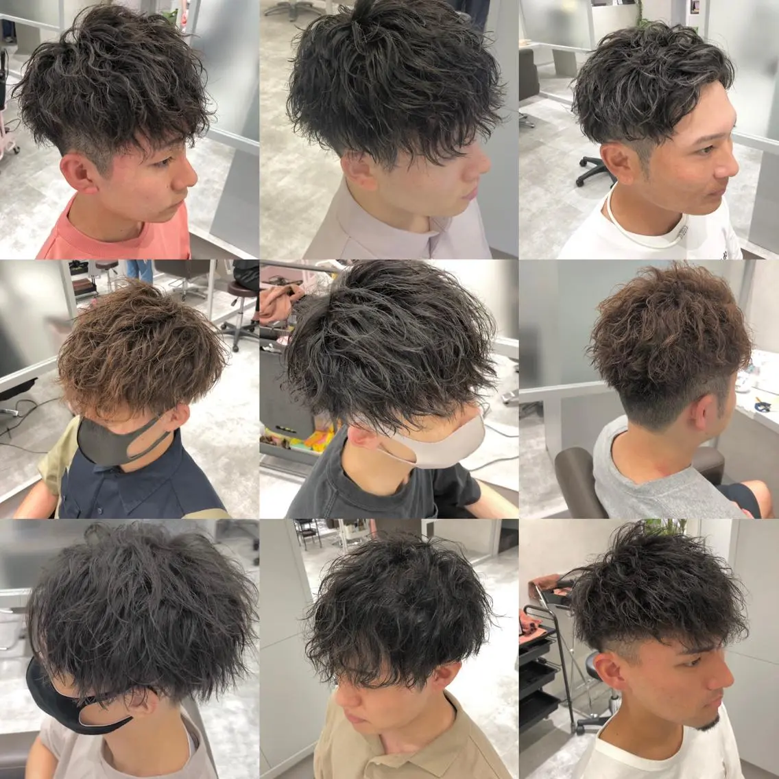 ショート カラー パーマ メンズ 萩原 丈のヘアスタイル