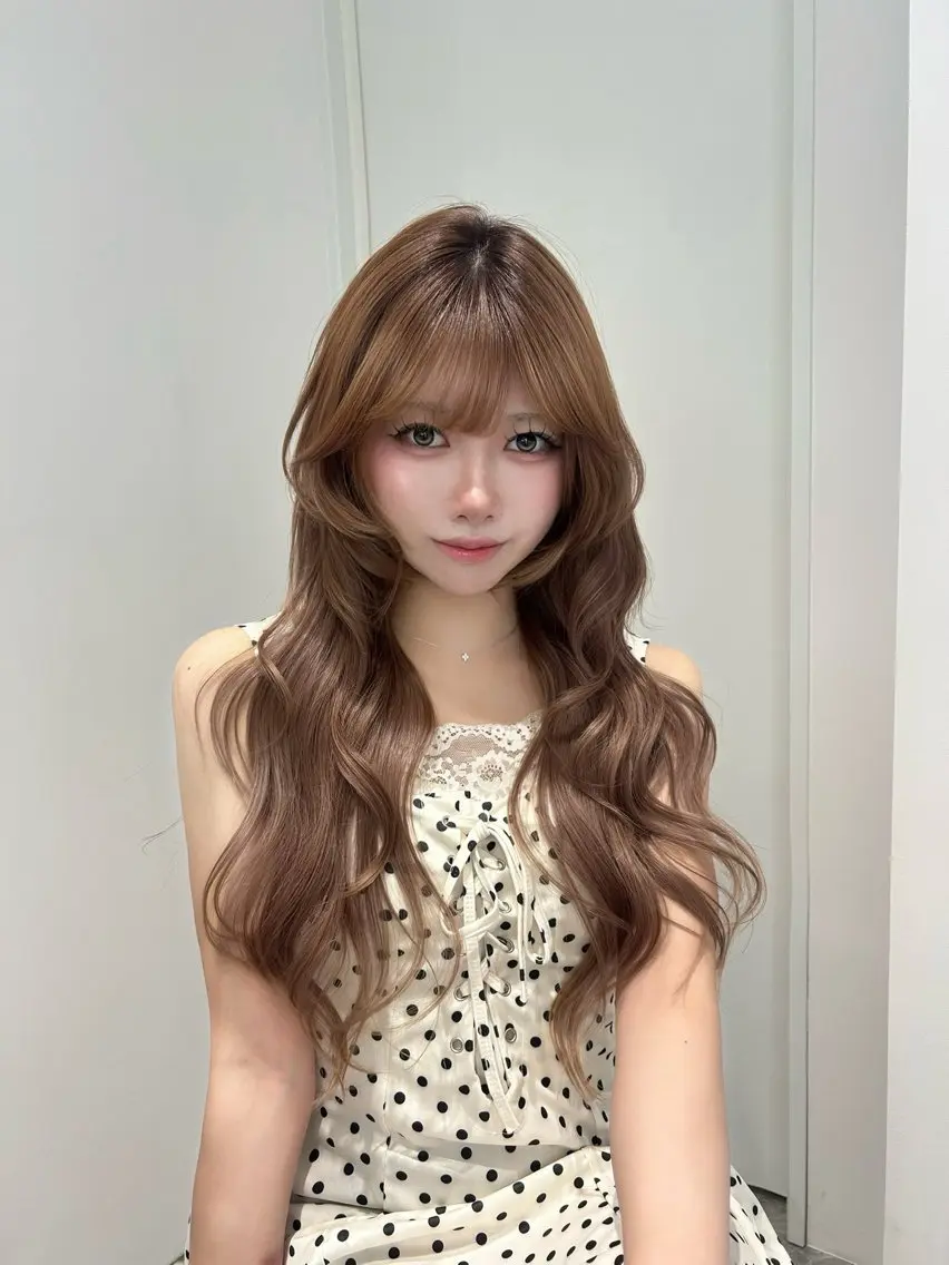 ロング ヘアアレンジ ヘアセット 韓国ヘア COA YUZUのヘアスタイル