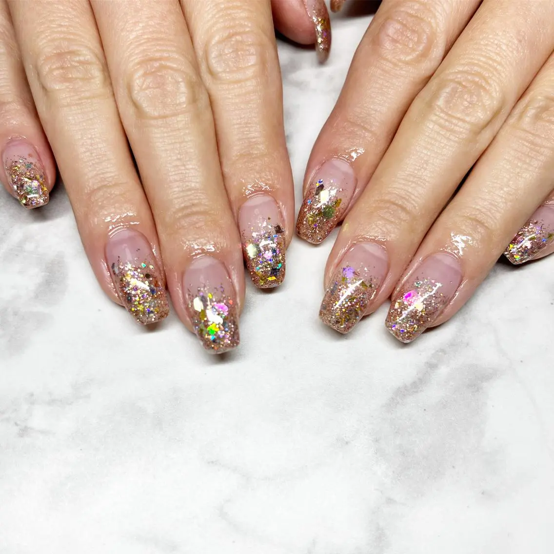 ネイル ラメ(グリッター) ラメグラデーション 587nail *のネイルデザイン