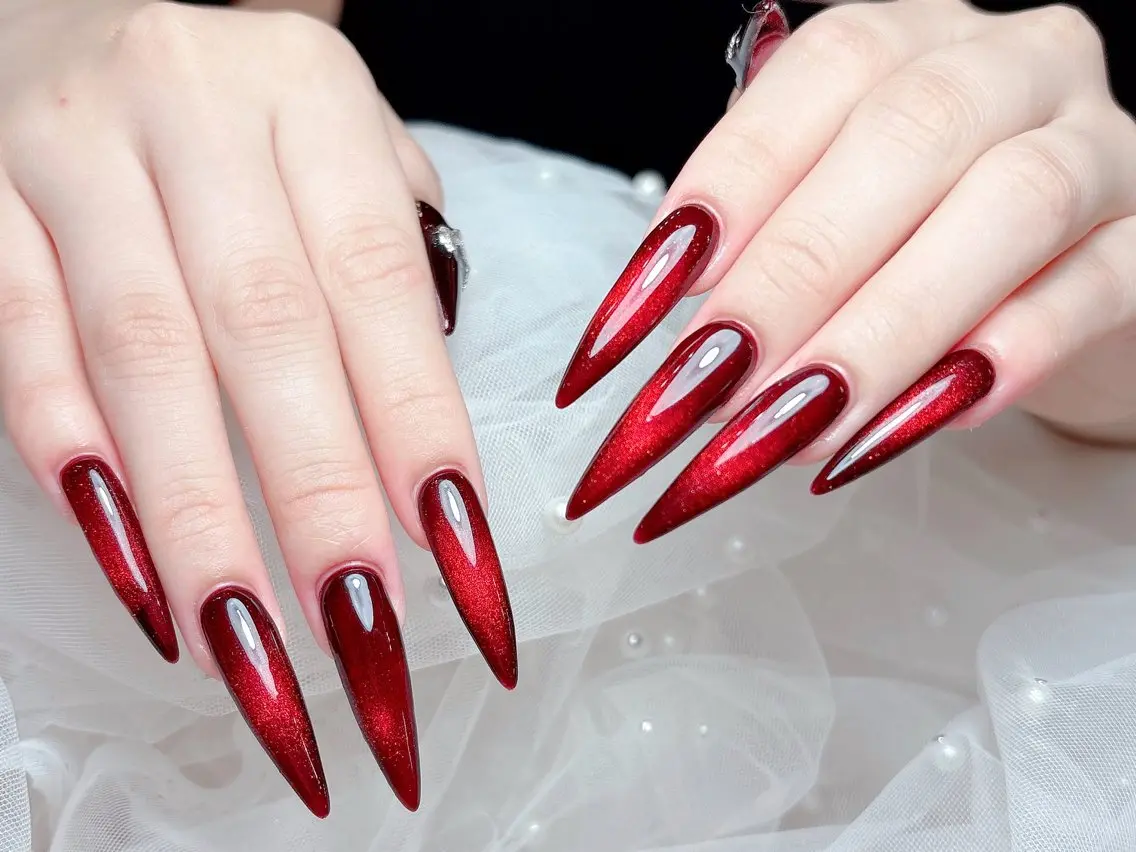 【チップ長さだし】ワンカラー&ラメ&マグネット&フラッシュ💅🩷パーツ2個付き💕フィルイン対応ソフトジェルオフ込みの写真