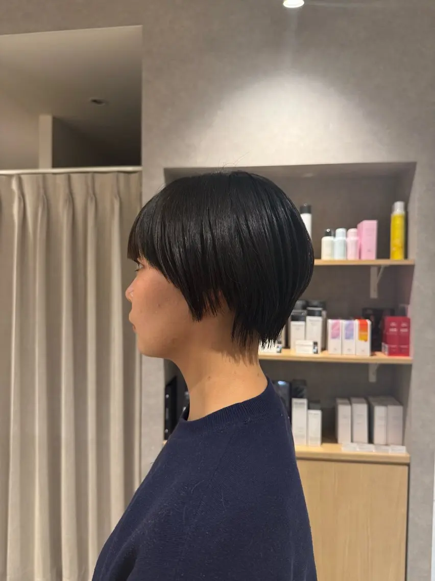 ショート ハンサムショート ショートヘア anju.カット 透明感カラー/パーマのヘアスタイル