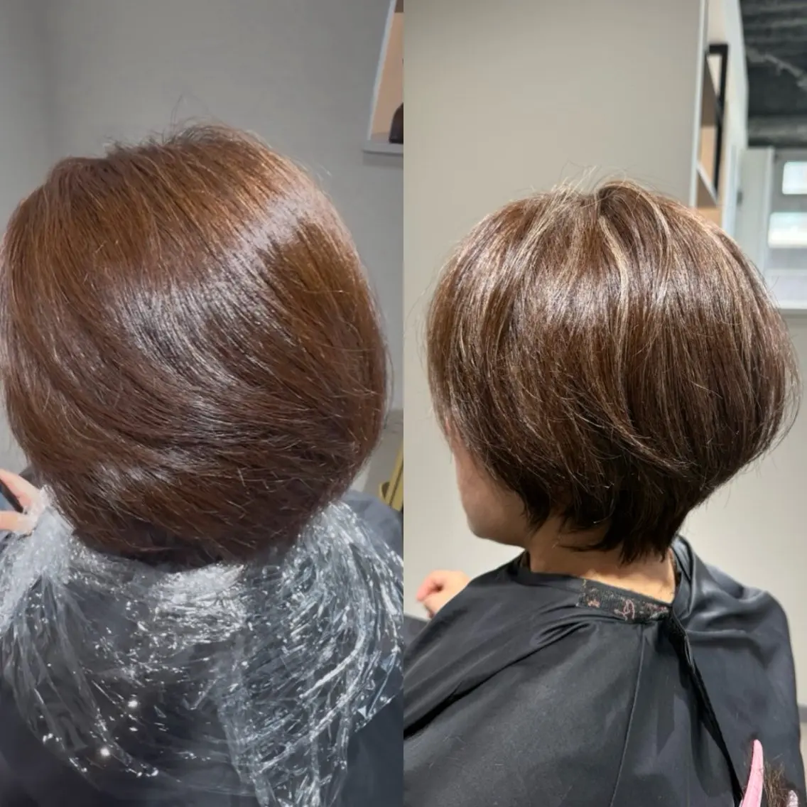 ショート カラー カット ヘアカラー トリートメント 脱白髪染め美容師 竹内涼乃のヘアスタイル