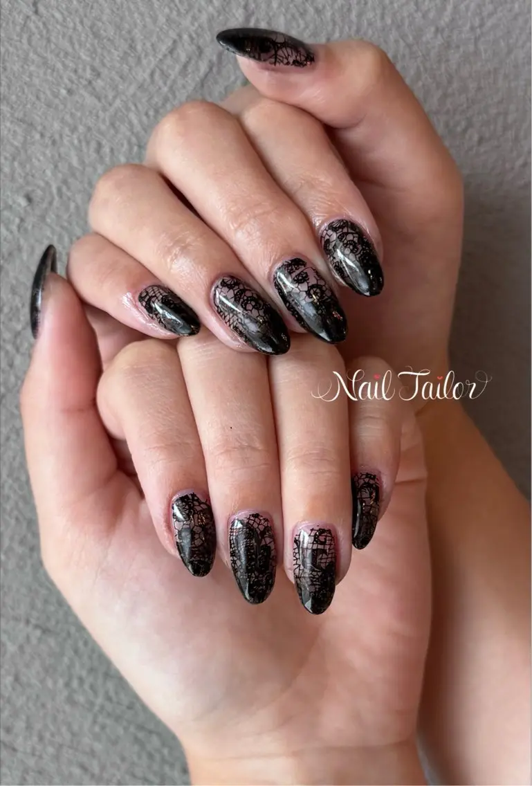 ネイル グラデーション レース ハンドネイル NailTailor ネイルテイラーのネイルデザイン