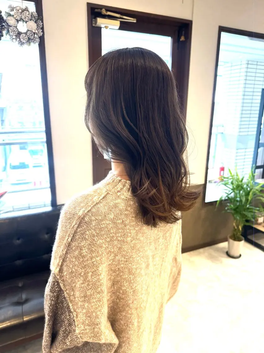 ミディアム カラー 坂井田 浩樹のヘアスタイル