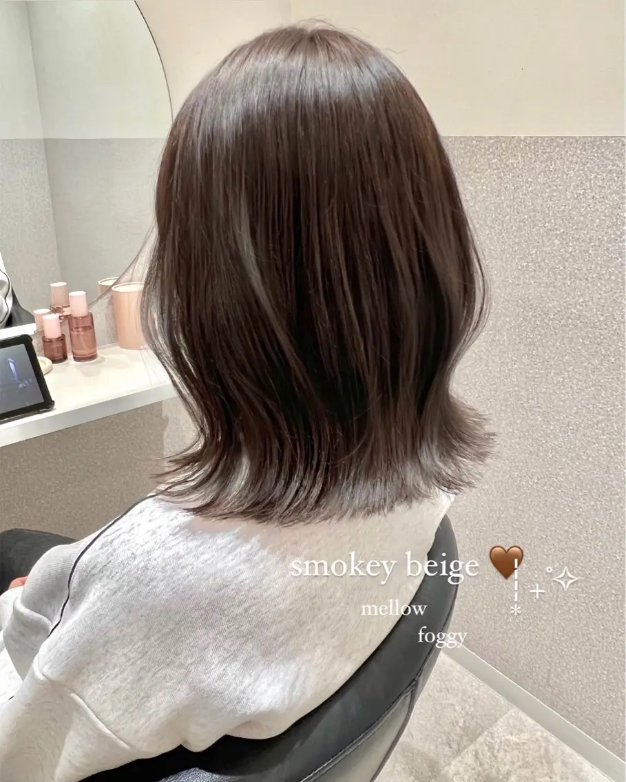 ミディアム カラー 透明感カラー 似合わせカット カット ヘアカラー トリートメント 赤み消し/透明感 🪽◝✩ 武者春花のヘアスタイル