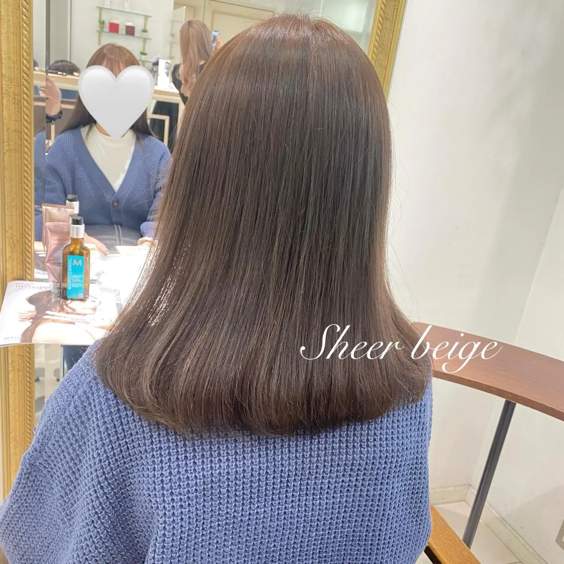 セミロング カラー ヘアアレンジ アイブロウ 透明感カラー 古山 結季🌙🖤のヘアスタイル