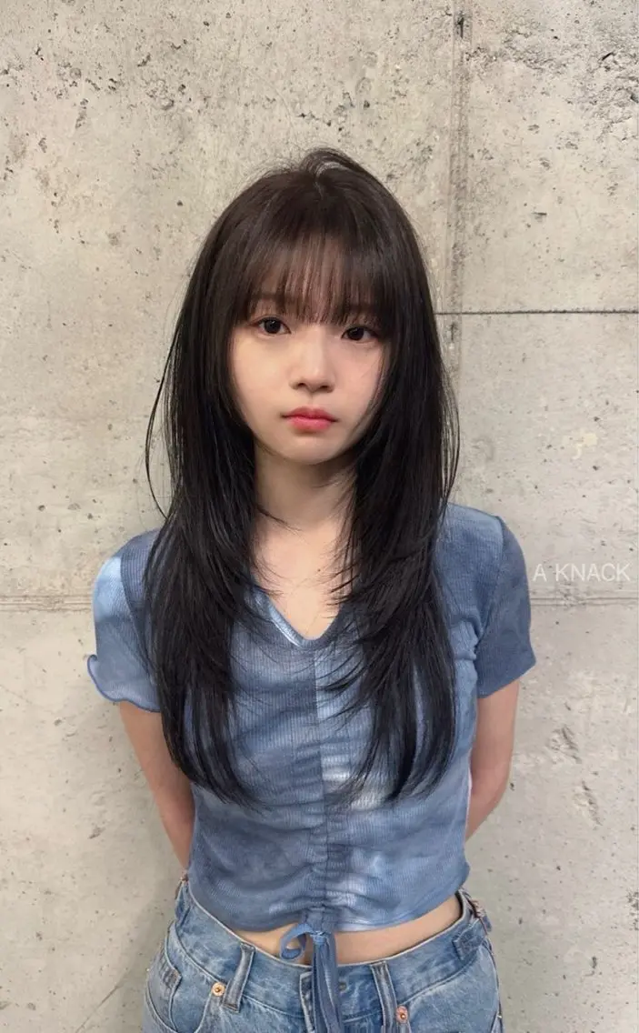 ロング ハッシュカット SHOUHEI 韓国風レイヤーカットのヘアスタイル