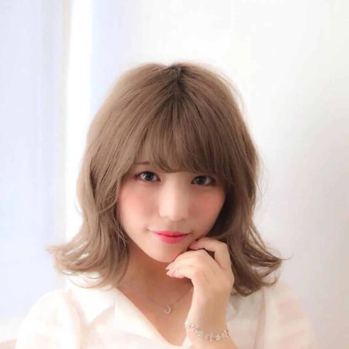 ミディアム カラー カット ヘアカラー トリートメント 髪質改善🌈縮毛矯正 荻原　達矢のヘアスタイル