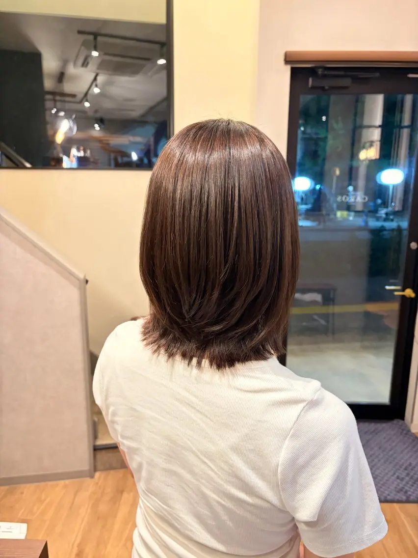 ミディアム カット 安倍 辰哉のヘアスタイル